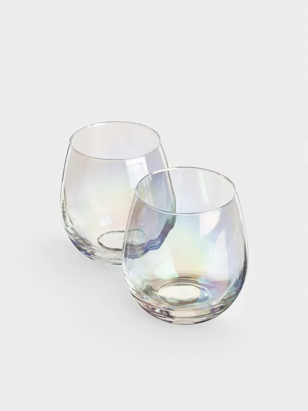 Glass, 10 cm, 460 ml, 2 pcs, glass, mother of pearl, Floyd polar, image-2