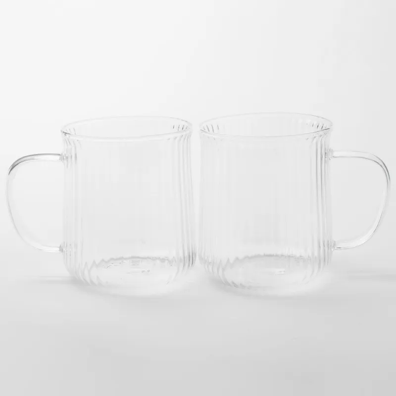 Mug, 430 ml, 2 pcs, glass B, Ribby, image-1
