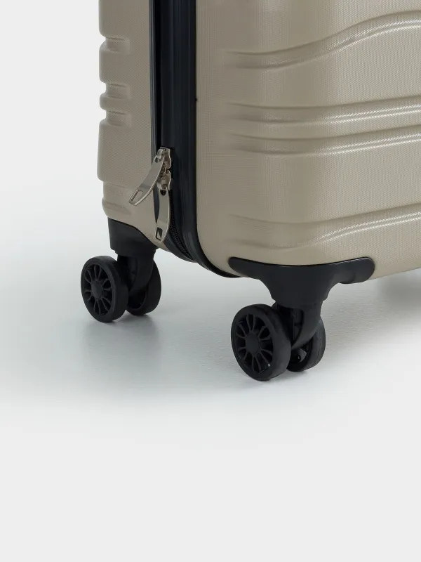 Suitcase S, 39x22x55 cm, 2.7 kg, plastic, beige, Travel comfort, image-8