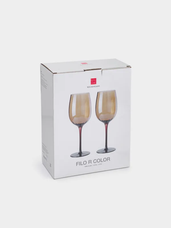 Drinking glass, 470 ml, 2 pcs, glass, amber brown, Filo R color, image-5