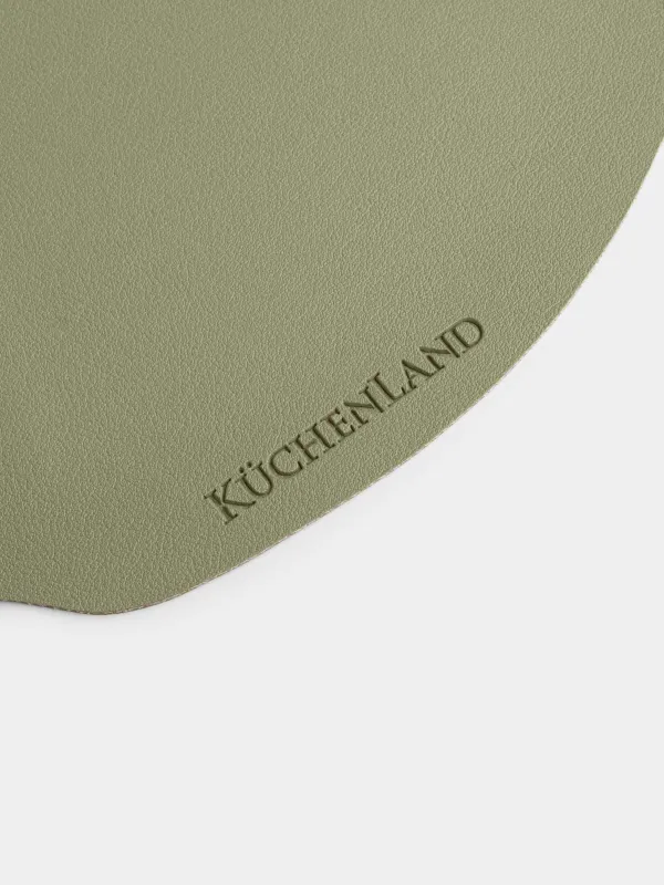 Placemat, 35x40 cm, PVC, shaped, khaki, Apple, Rock shape, image-3