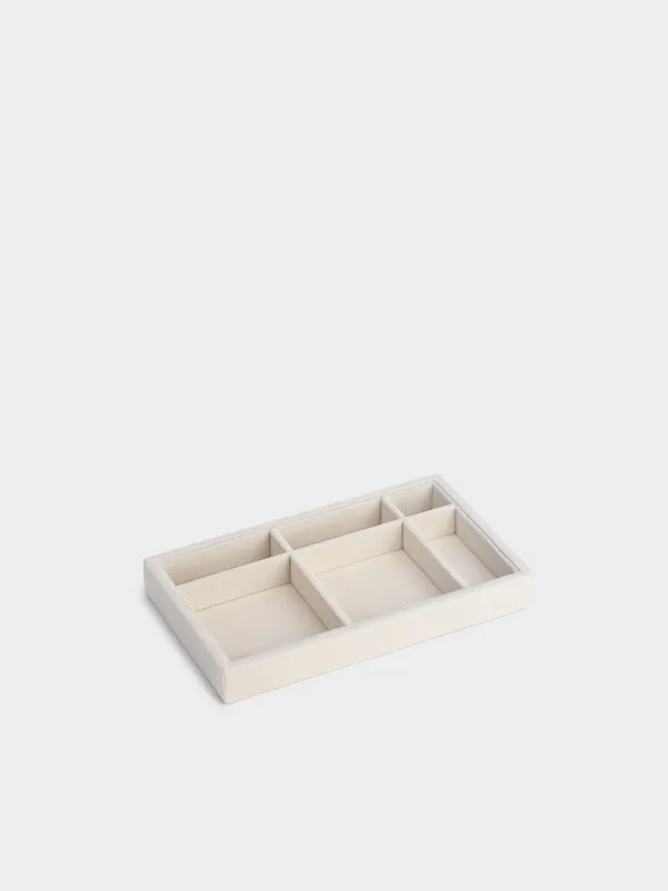 Jewelry storage organizer, 21x12 cm, MDF / velvet, beige, Ethics, image-1