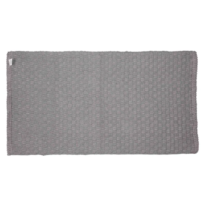 Mat, 60x110 cm, anti-slip, microfiber/cotton, dark grey, Grid, Cozy, image-1