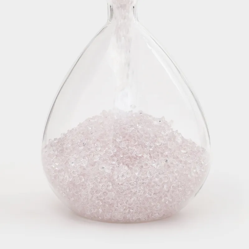 Sand clock, 20 cm, 15 seconds, with crystals inside, glass, Sand time, image-4