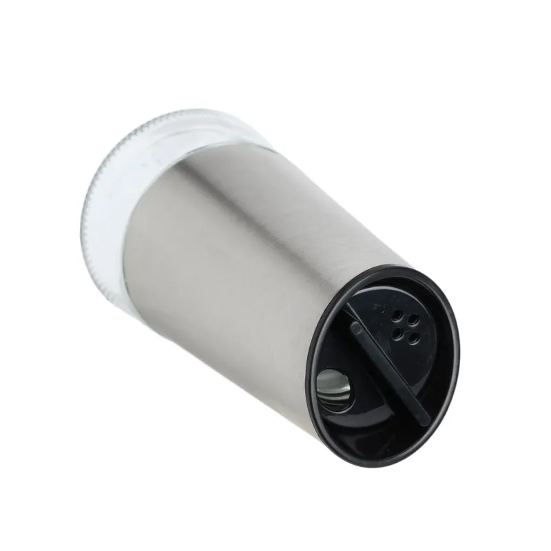 Salt and pepper set, 15 cm, on a stand, glass / metal, Classic color, image-4