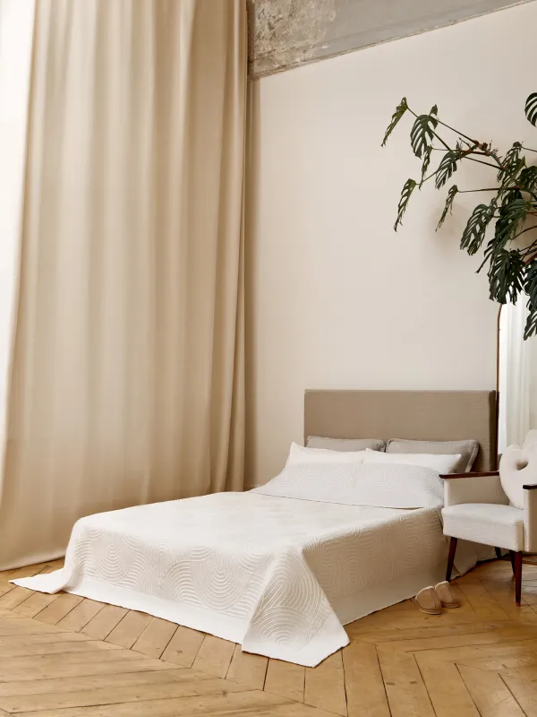 Bedspread, 220x240 cm, polyester / cotton, sand-beige, Arch, Arch, image-5
