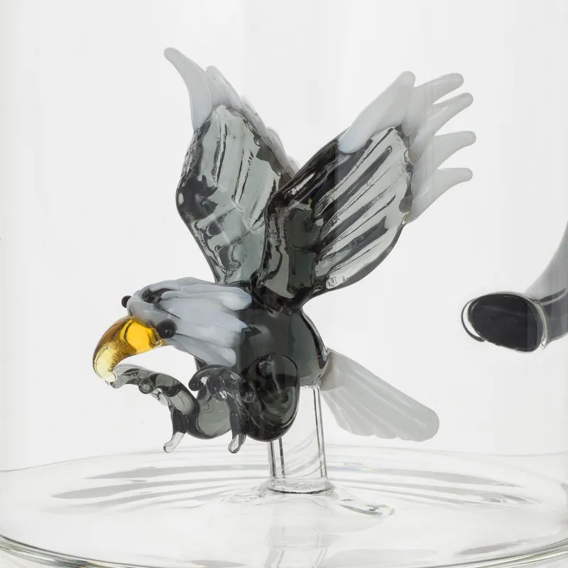 Mug, 500 ml, glass B, black handle, Eagle, Shape, image-4