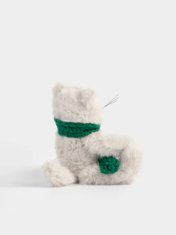 Toy, 20 cm, soft, with movable paws, polyester, beige, Cat, Cat, image-2