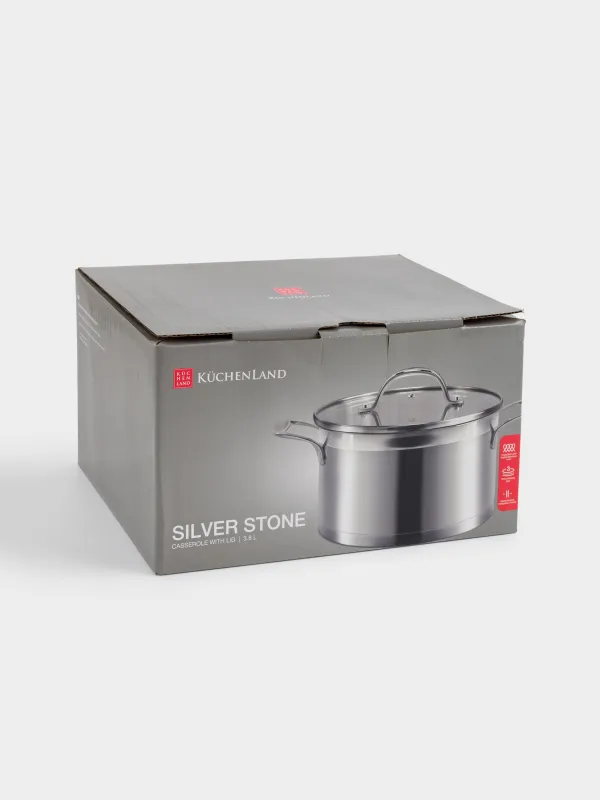 Pot with Lid, 20 cm, 3,8 l, Silver Stone, image-6