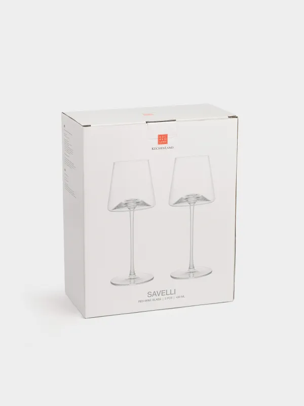 Drinking glass, 430 ml, 2 pcs, glass, Savelli, image-4