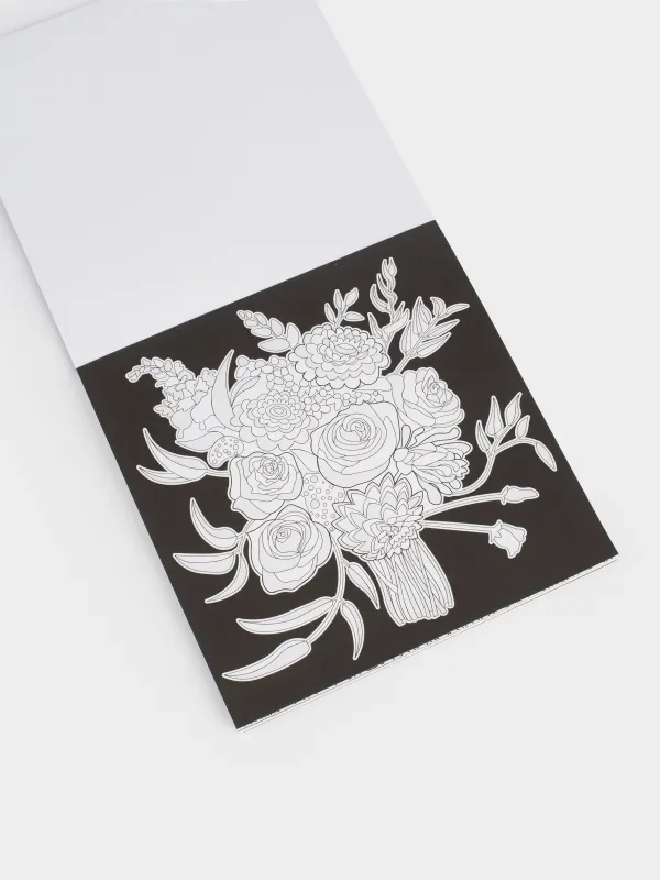 Coloring book, 20x20 cm, 24 sheets, with glitter, Patterns and animals, Draw, image-3