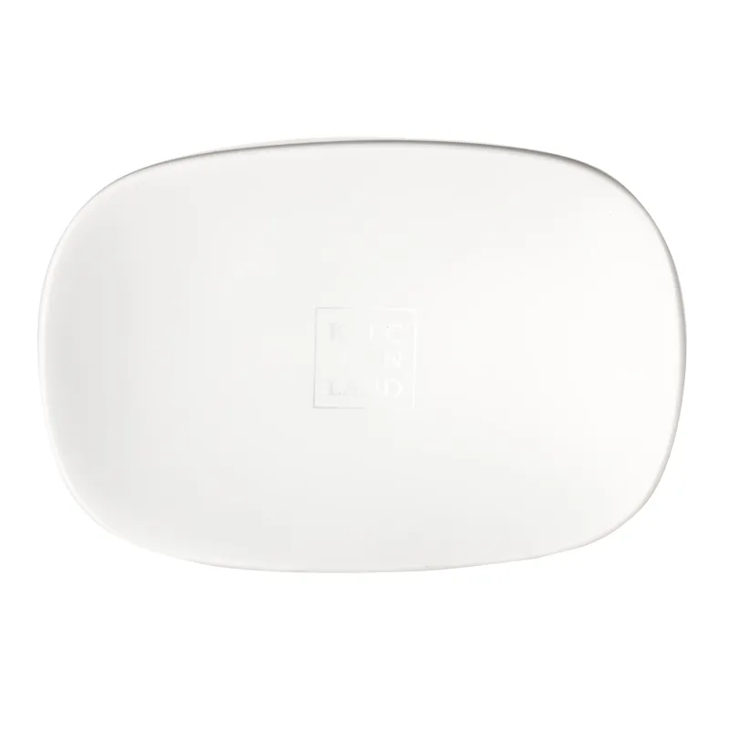 Soap dish, 13x9 cm, polyresin, oval, white, Vesta, image-2