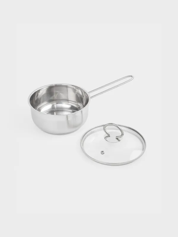 Saucepan, 16 cm, 1.4 l, with lid, steel / glass, Egoist lite, image-3