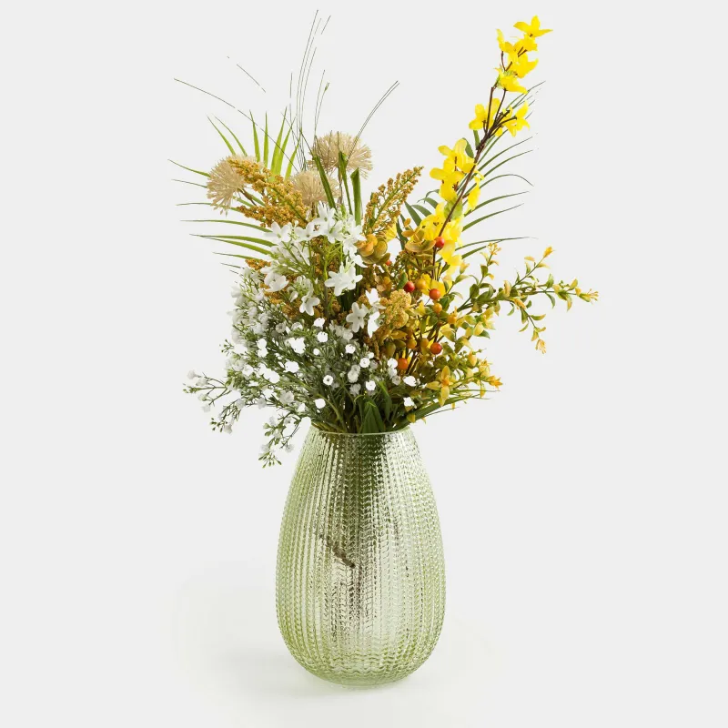 Flower vase, 26 cm, glass, green, Fantasy, image-6