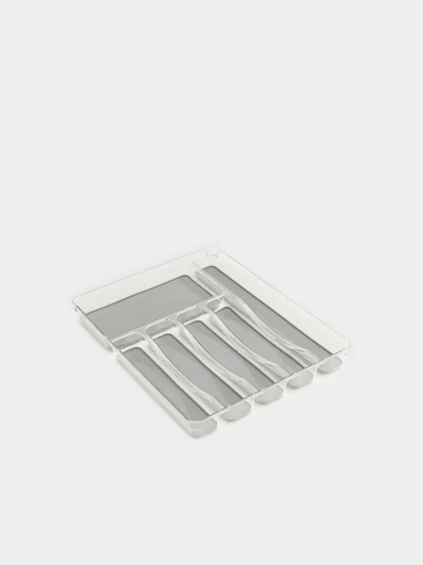 Cutlery tray, 40x32 cm, 6 compartments, removable linings, plastic / rubber, Non-slip new, image-1