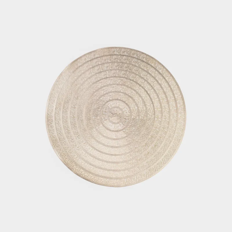 Napkin for appliances, 38 cm, PVC, round, golden, Patterns, Azhur