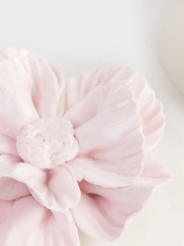 Jewelry box, 11x9 cm, ceramic, milky, Flower, Rose, image-2