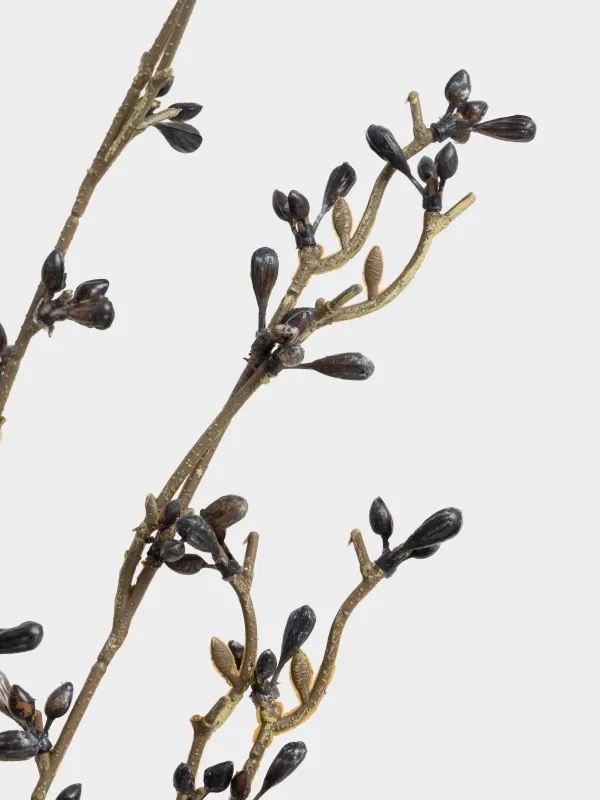 Decorative branch, 95 cm, polyethylene / metal, Blue berries, Blue berry, image-2