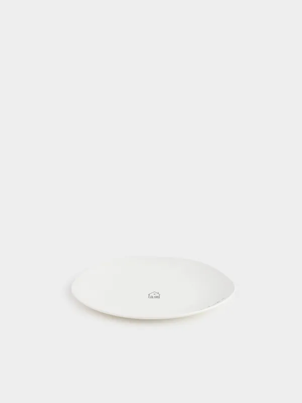 Snack plate, 21 cm, porcelain P, white, House, Amour, image-2