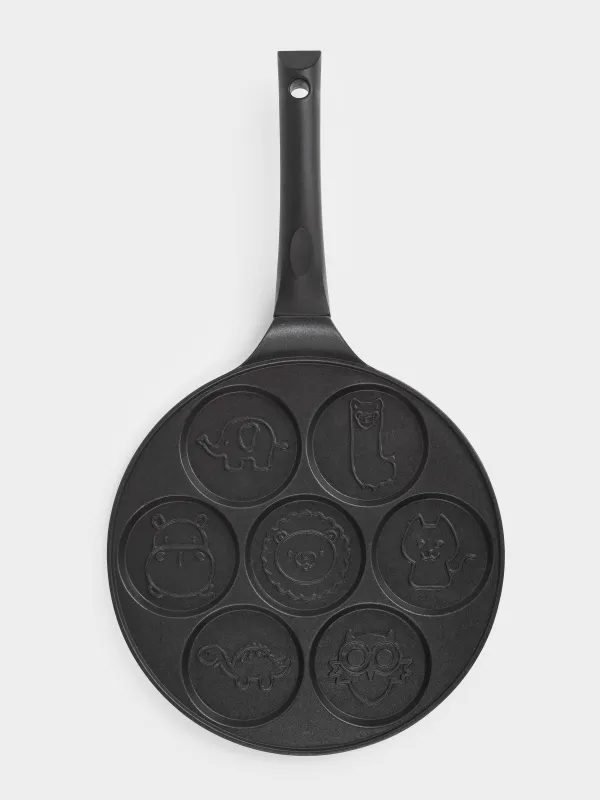 Frying pan for eggs and pancakes, 26 cm, 7 otd, coated, aluminum, Animals, Action, image-7