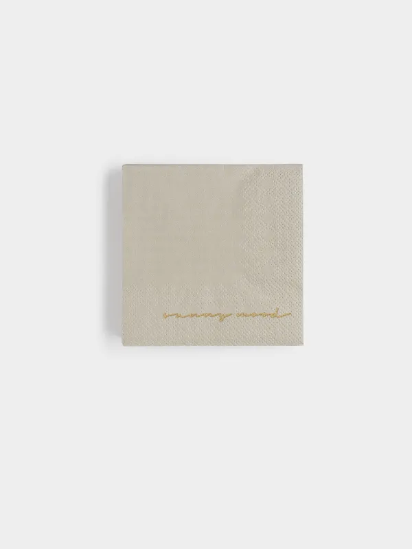 Paper napkins, 21x21 cm, 20 pcs, square, beige, Sunny mood, Scroll, image-0