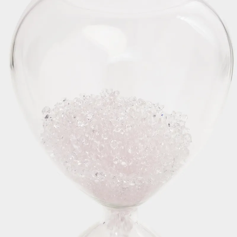 Sand clock, 20 cm, 15 seconds, with crystals inside, glass, Sand time, image-2