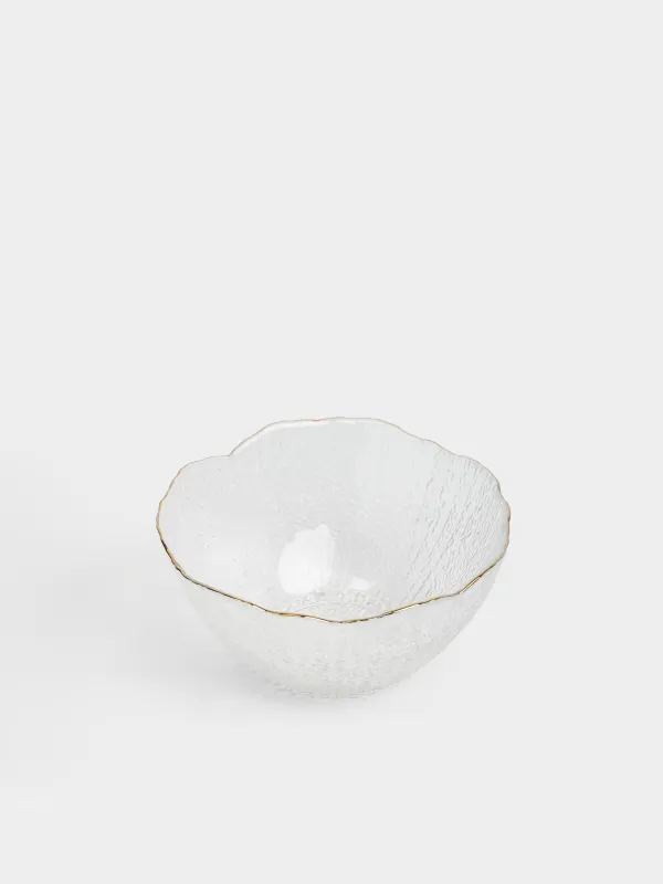 Salad bowl, 17x8 cm, 700 ml, glass, with golden edging, Berg, image-2