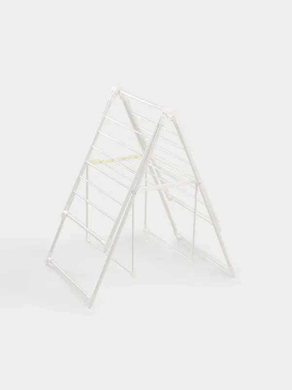 Floor-standing clothes dryer, 155x57 cm, folding, metal, beige, X-shape, Compact, image-3