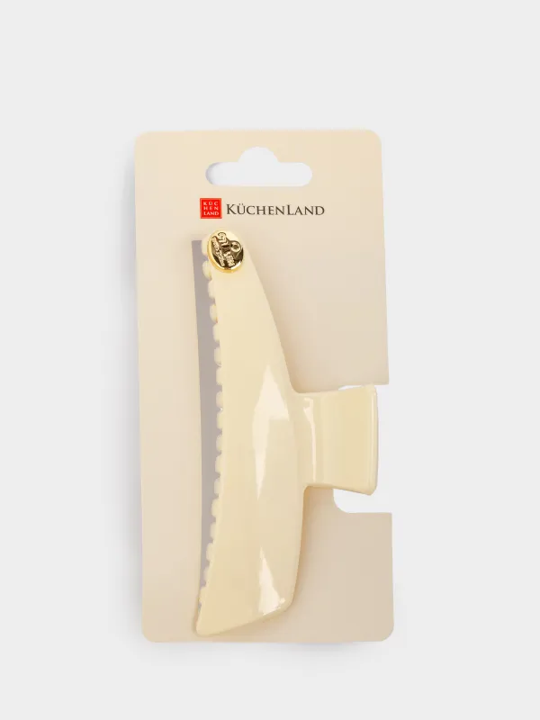 Hair clip, 12 cm, Acrylic / metal, color, Crab, Hair basic, image-6