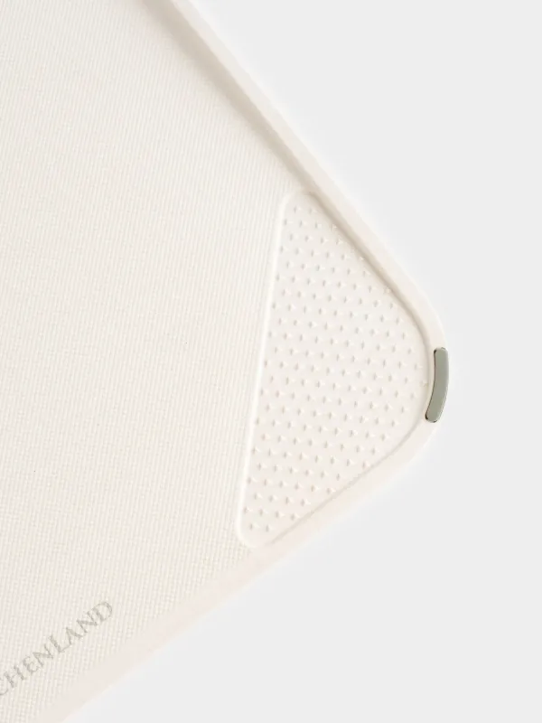 Cutting board, 23x28 cm, with sharpener / garlic grater, plastic, beige, Soft kitchen, image-4