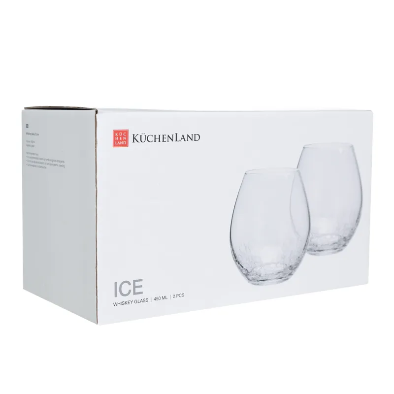 Glass, 11 cm, 450 ml, 2 pcs, glass, Ice, image-2