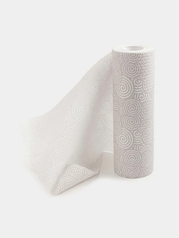 Rolled towels, 25x25 cm, 50 pcs, gray, Curls, Roll, image-1