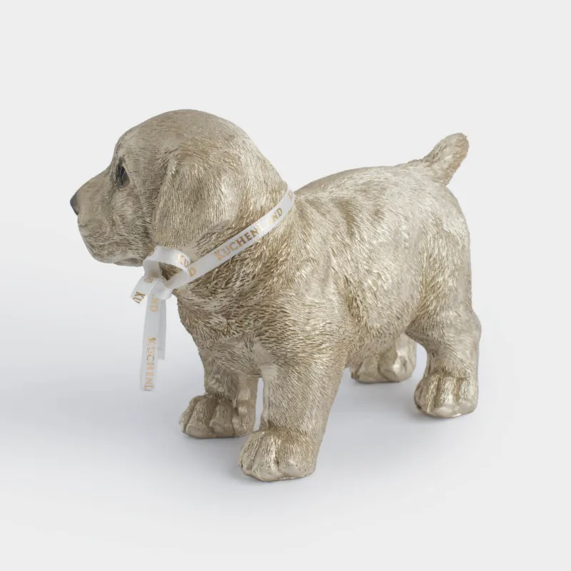 Statuette, 11x17 cm, polyresin, golden, Labrador, Dog, image-2