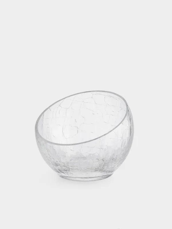 Candy bowl, 12x15 cm, glass, Craquelure, Ice, image-1