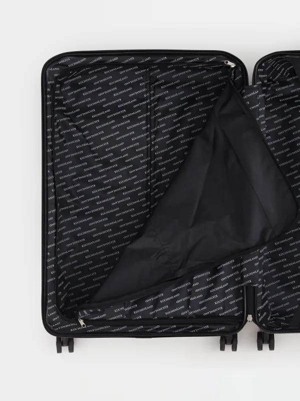 Suitcase L, 52x29x77 cm, 4.2 kg, with lock, plastic, black, Travel comfort, image-13