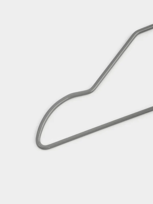 Hanger, 28 cm, 5 pcs, children's, metal coated, gray, Colorful house, image-3