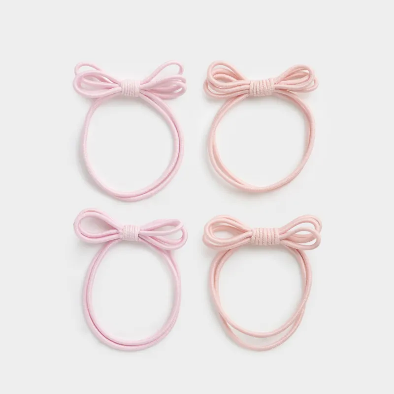 Hair tie set, 5 cm, 4 pcs, for children, polyester, Gracile