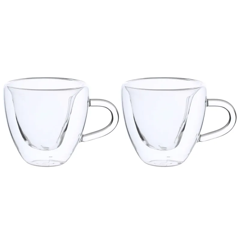 Mug, 250 ml, 2 pcs, glass B, Heart, Air Shape