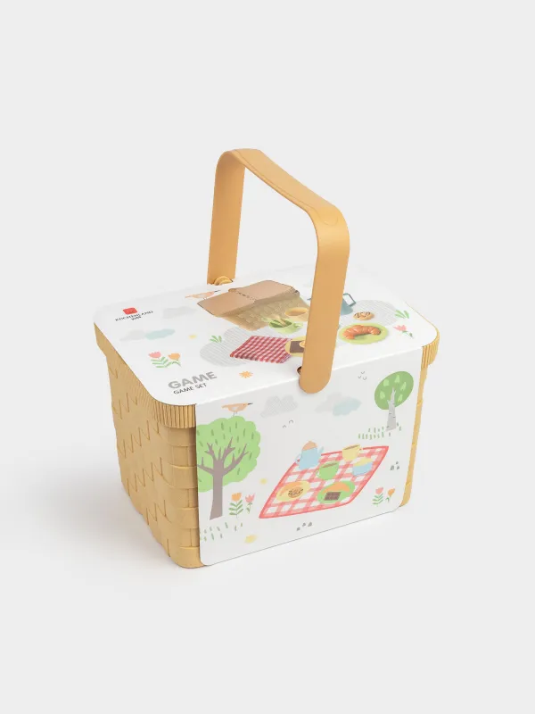 Game set, 14 items, Vegetable fiber / plastic, Picnic basket, Game, image-6