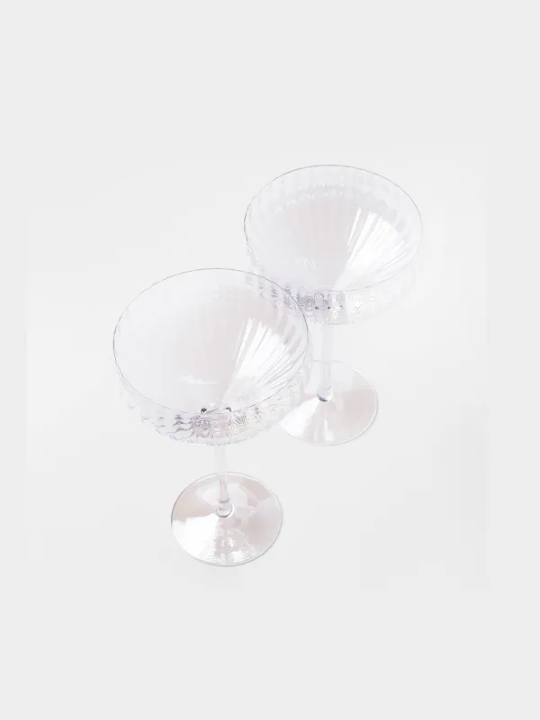 Drinking glass, 320 ml, 2 pcs, glass, mother-of-pearl, Lombardy polar, image-1