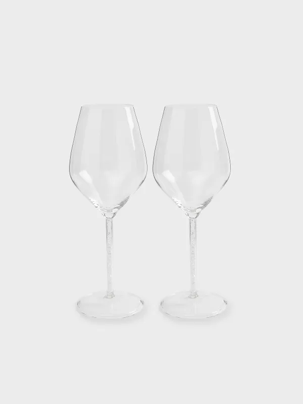 Drinking glass, 450 ml, 2 pcs, glass / rhinestones, Crystal, image-0