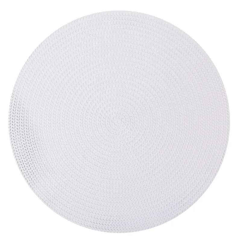 Placemat, 38 cm, PVC, round, silver, Azhur, image-1