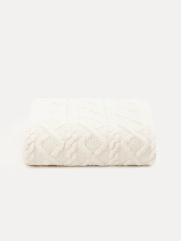 Blanket, 130x170 cm, Sherpa, gray, Braids, Sherpa, image-8