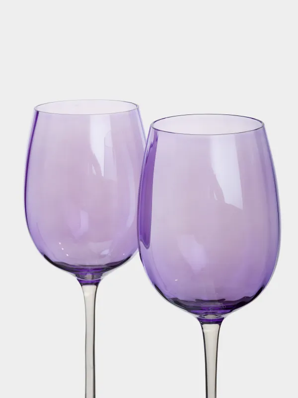 Wine glass, 470 ml, 2 pcs, glass, purple, Filo color, image-2