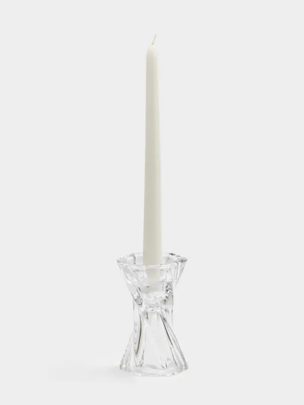 Candlestick, 12 cm, for thin / tea candles, glass, Torsido, image-3