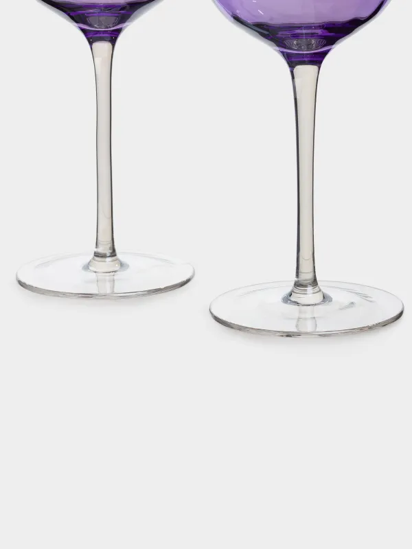Wine glass, 470 ml, 2 pcs, glass, purple, Filo color, image-3