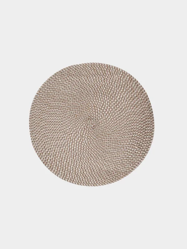 Napkin for appliances, 38 cm, polypropylene/PET, Round, Sand, Circle Braid, image-0