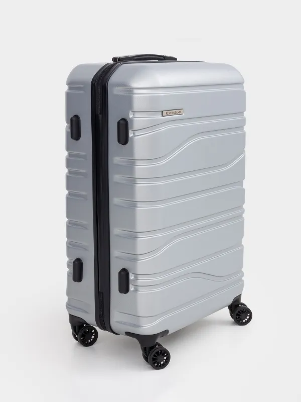 Suitcase M, 45x25x67 cm, 3,4 kg, with lock, plastic, graphite, Travel comfort, image-3