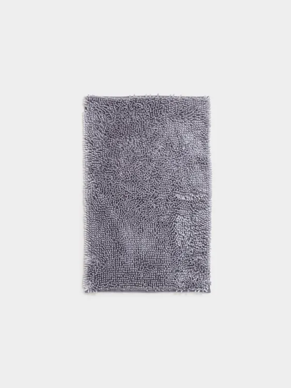 Mat, 50x80 cm, anti-slip, polyester, light grey, Fluff, image-0