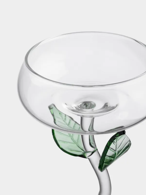 Drinking glass, 240 ml, glass B, Green leaves, Shape, image-3